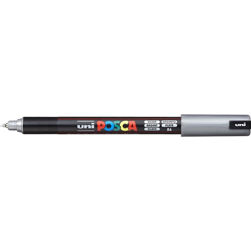 UNI POSCA PAINT MARKER PC-1MR Ultra Fine 0.7mm Silver